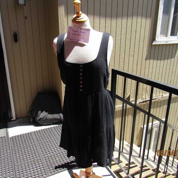 #400  NEW WOMEN'S SHORT LITTLE BLACK SUMMER DRESS BY URBAN OUTFITTERS (SIZE XL) - Picture 1 of 4